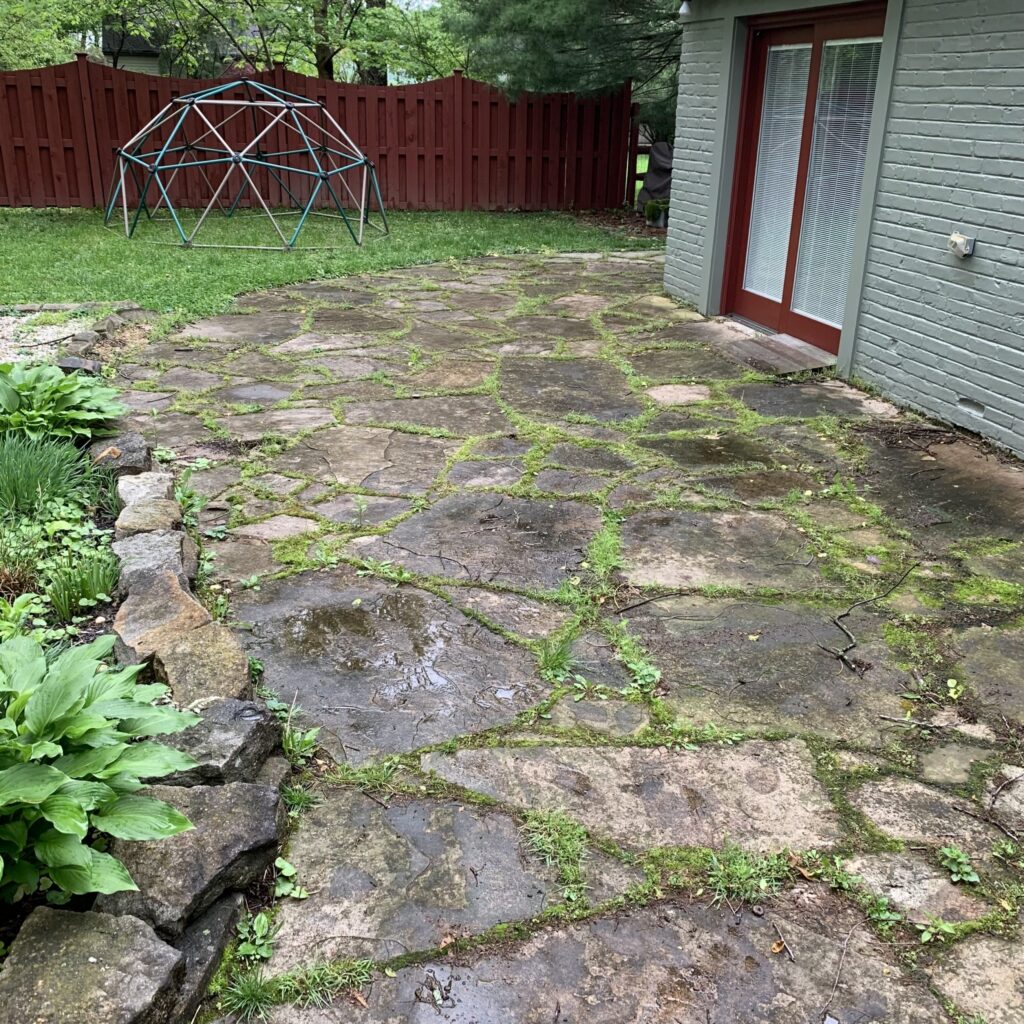 Flagstone patio repair and sealing Cincinnati ohio