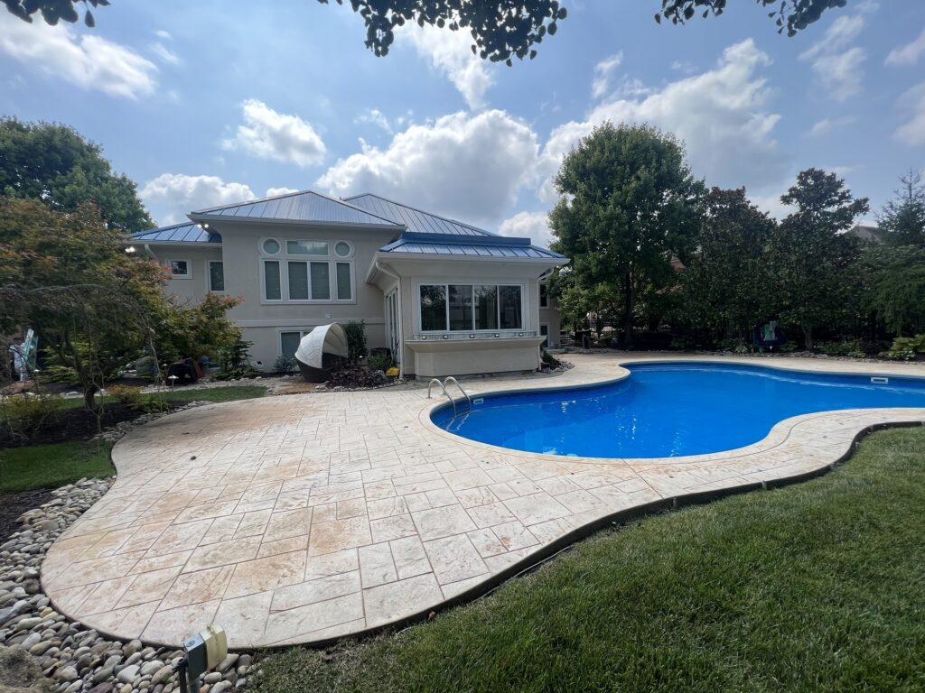 Stamped concrete sealer restoration mason ohio
