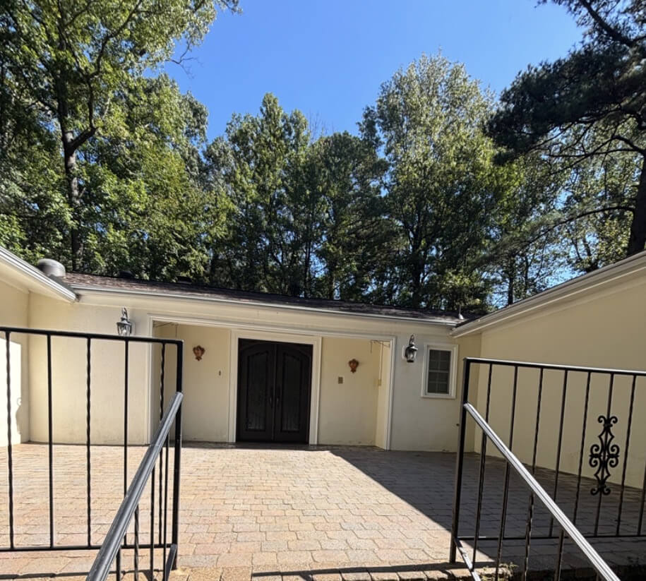 Restored paver porch in Sandy Springs, GA after professional cleaning, sanding, and sealing by Perfect Paver Co