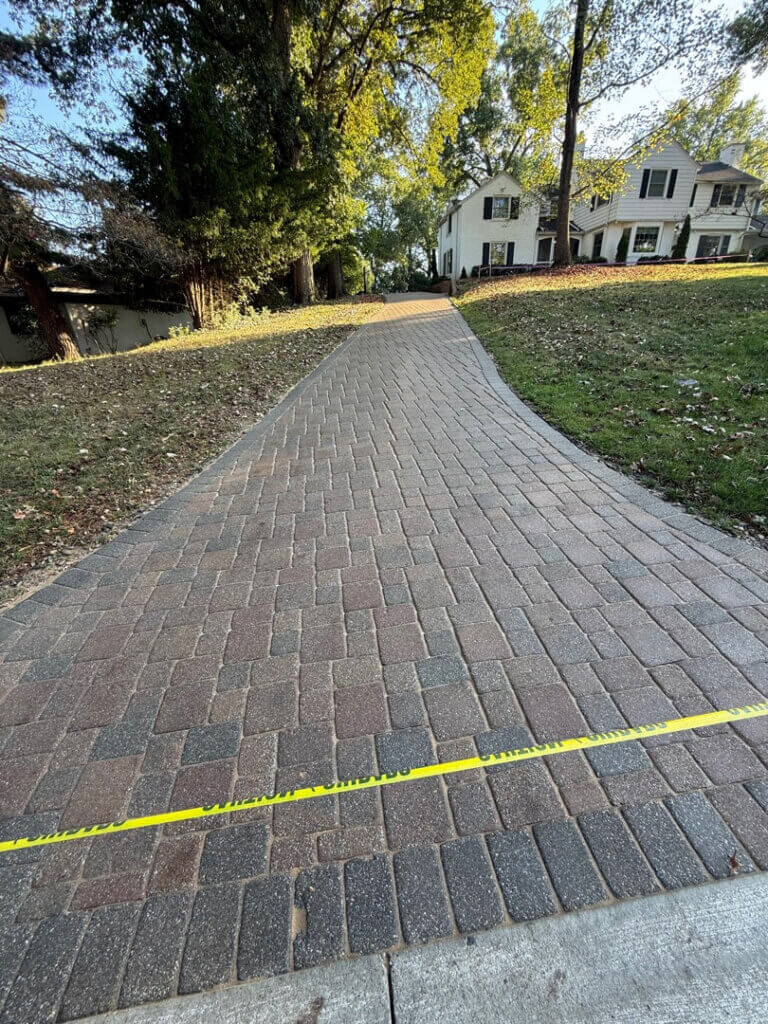Paver driveway repair and sealing by Perfect Paver Co in Amberley Village Ohio